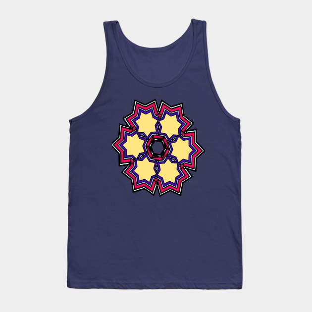 Star shape mixed colour mandala design Tank Top by Devshop997